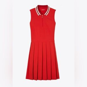 TORY BURCH PERFORMANCE PLEATED COLLAR GOLF DRESS